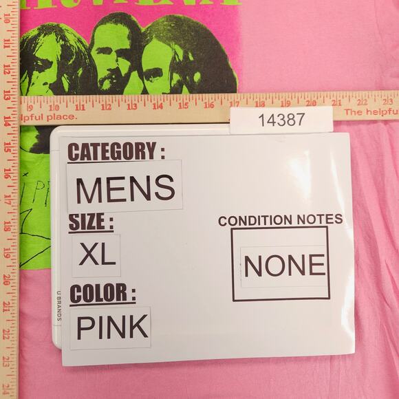 Nirvana Band Casual Crew Neck Graphic Shirt Adult Mens Size Extra Large XL Pink - Picture 8 of 10